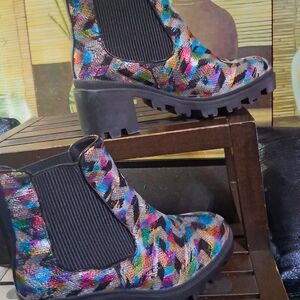 Betsey Johnson Multicolor Ankle Boots
